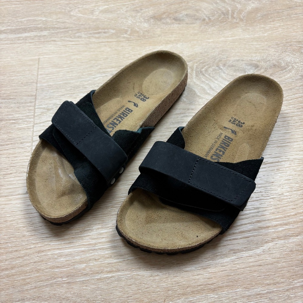 Birkenstock Oita Black‎ Suede Leather Strap Sandals Women's 38 Color Black